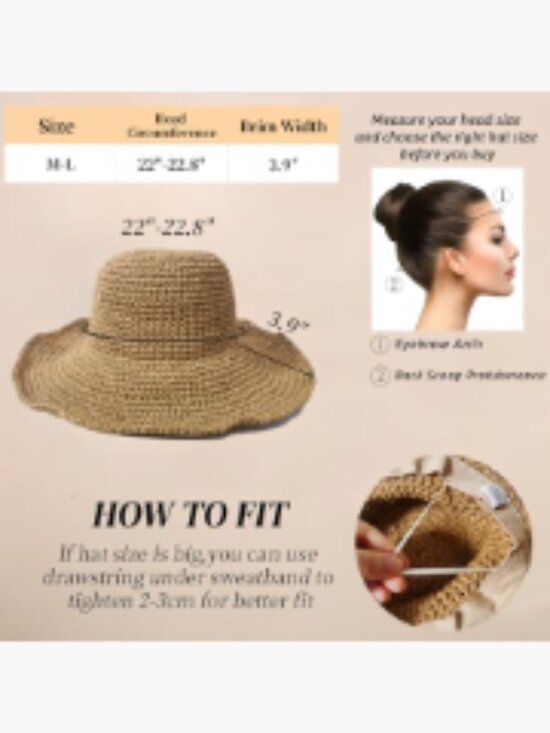 Handmade Paper Straw Wide Brim Sun Hat Foldable Travel Beach Hat main image 6